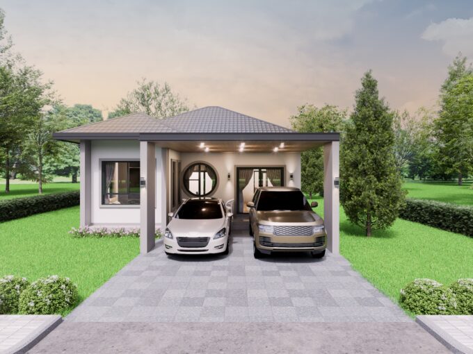 PB-020 : บ้าน 1 ชั้น ทรงปั้นหยา