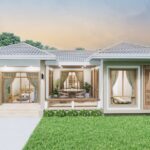 แบบบ้าน 1 ชั้น ทรงปั้นหยา Contemporary รับสร้างบ้านระยอง รหัส PB-024