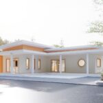 แบบบ้าน 1 ชั้นทรงโมเดิร์น Modern รับสร้างบ้านระยอง รหัส PB-MD1